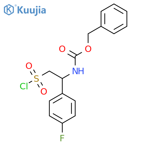 benzyl N-2-(chlorosulfonyl)-1-(4-fluorophenyl)ethylcarbamate structure