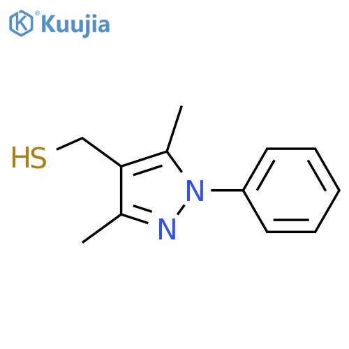 (3,5-dimethyl-1-phenyl-1H-pyrazol-4-yl)methanethiol structure