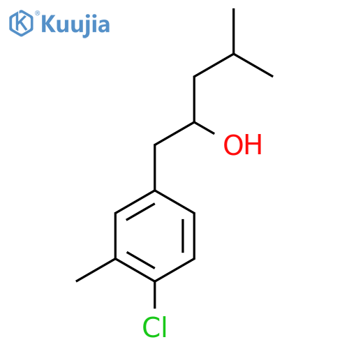 1-(4-chloro-3-methylphenyl)-4-methylpentan-2-ol structure