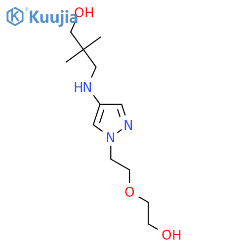 3-({1-2-(2-hydroxyethoxy)ethyl-1H-pyrazol-4-yl}amino)-2,2-dimethylpropan-1-ol structure