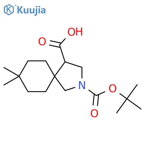 2-(tert-butoxy)carbonyl-8,8-dimethyl-2-azaspiro4.5decane-4-carboxylic acid structure