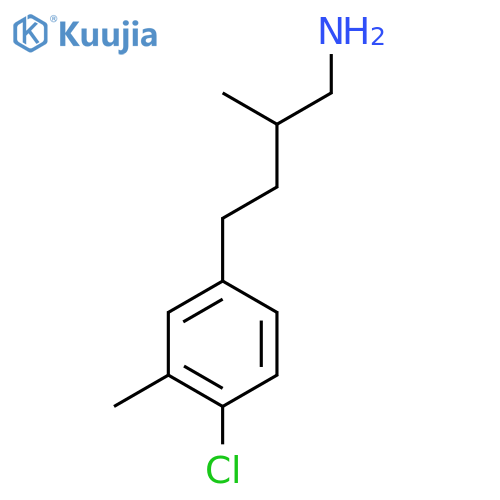 4-(4-chloro-3-methylphenyl)-2-methylbutan-1-amine structure