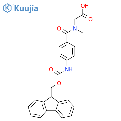 2-{1-4-({(9H-fluoren-9-yl)methoxycarbonyl}amino)phenyl-N-methylformamido}acetic acid structure