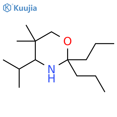 5,5-dimethyl-4-(propan-2-yl)-2,2-dipropyl-1,3-oxazinane structure