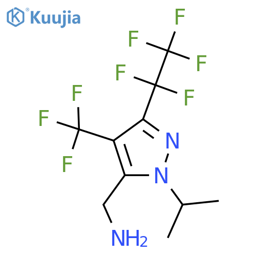 1-[3-(1,1,2,2,2-pentafluoroethyl)-1-(propan-2-yl)-4-(trifluoromethyl)-1H-pyrazol-5-yl]methanamine structure