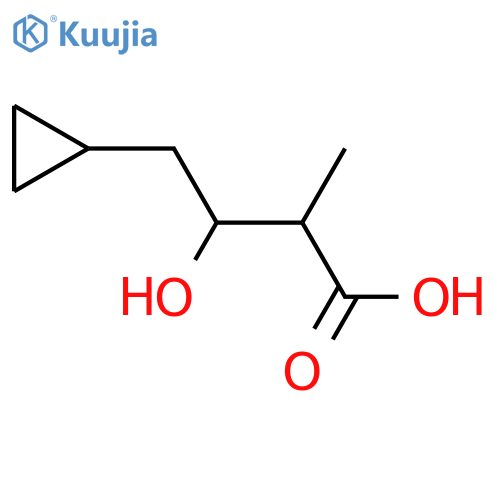 4-cyclopropyl-3-hydroxy-2-methylbutanoic acid structure