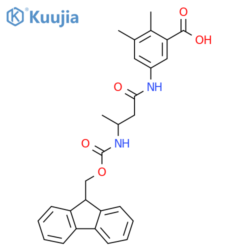 5-3-({(9H-fluoren-9-yl)methoxycarbonyl}amino)butanamido-2,3-dimethylbenzoic acid structure
