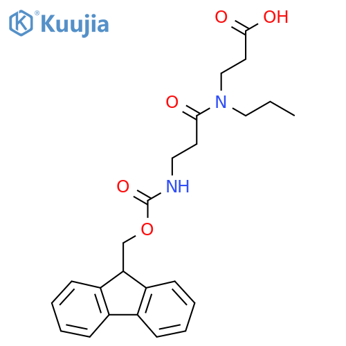 3-3-({(9H-fluoren-9-yl)methoxycarbonyl}amino)-N-propylpropanamidopropanoic acid structure