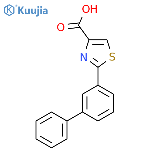 2-(3-phenylphenyl)-1,3-thiazole-4-carboxylic acid structure