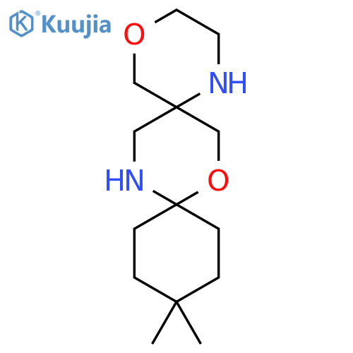 12,12-dimethyl-4,8-dioxa-1,15-diazadispiro5.2.5^{9}.2^{6}hexadecane structure