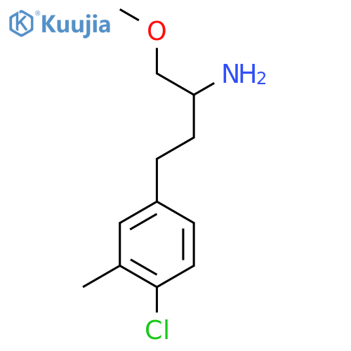 4-(4-chloro-3-methylphenyl)-1-methoxybutan-2-amine structure