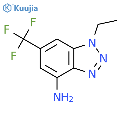 1-ethyl-6-(trifluoromethyl)-1H-1,2,3-benzotriazol-4-amine structure