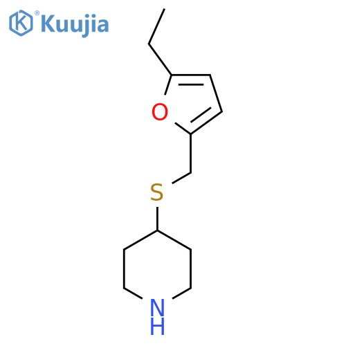 4-{(5-ethylfuran-2-yl)methylsulfanyl}piperidine structure