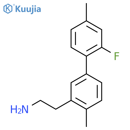2-5-(2-fluoro-4-methylphenyl)-2-methylphenylethan-1-amine structure