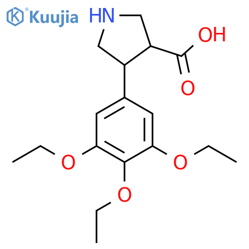 4-(3,4,5-Triethoxyphenyl)pyrrolidine-3-carboxylic acid structure