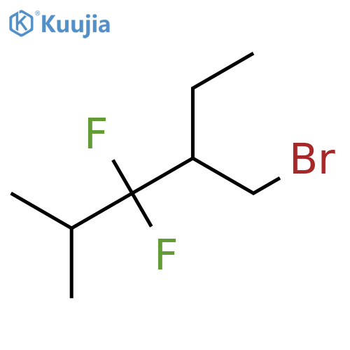 4-(bromomethyl)-3,3-difluoro-2-methylhexane structure