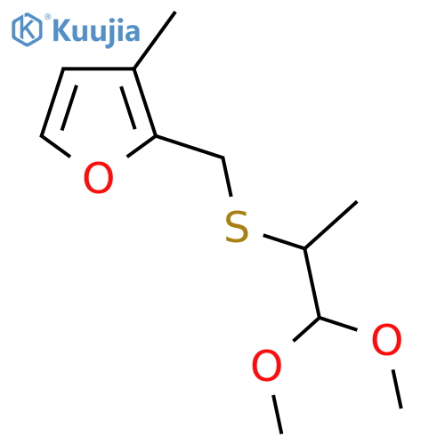 2-{(1,1-dimethoxypropan-2-yl)sulfanylmethyl}-3-methylfuran structure
