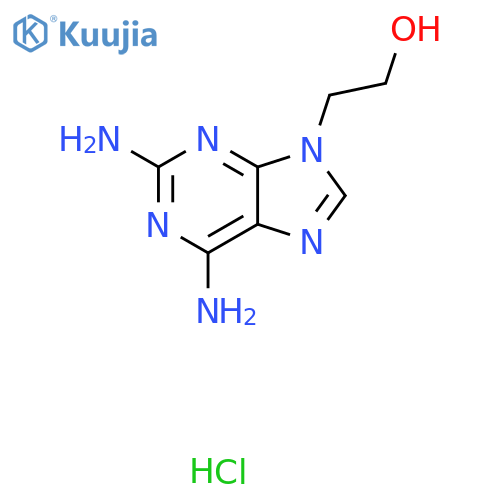 2-(2,6-diamino-9H-purin-9-yl)ethan-1-ol hydrochloride structure