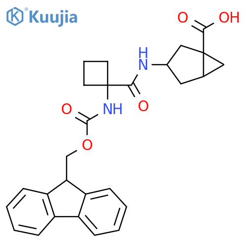 3-1-({(9H-fluoren-9-yl)methoxycarbonyl}amino)cyclobutaneamidobicyclo3.1.0hexane-1-carboxylic acid structure