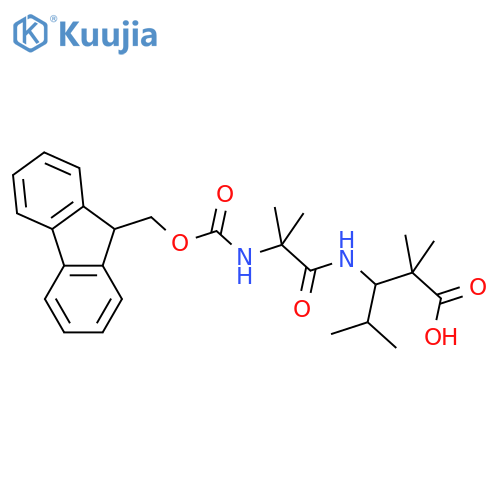 3-2-({(9H-fluoren-9-yl)methoxycarbonyl}amino)-2-methylpropanamido-2,2,4-trimethylpentanoic acid structure
