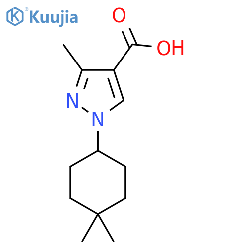 1-(4,4-dimethylcyclohexyl)-3-methyl-1H-pyrazole-4-carboxylic acid structure