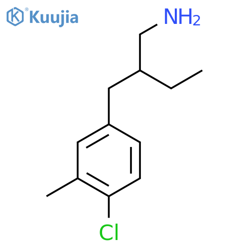 4-2-(aminomethyl)butyl-1-chloro-2-methylbenzene structure