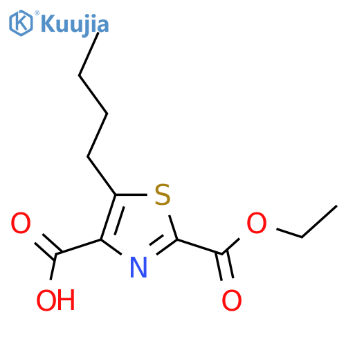 5-butyl-2-(ethoxycarbonyl)-1,3-thiazole-4-carboxylic acid structure
