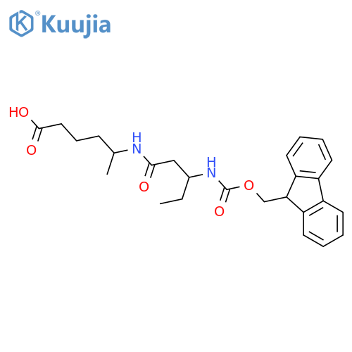 5-3-({(9H-fluoren-9-yl)methoxycarbonyl}amino)pentanamidohexanoic acid structure