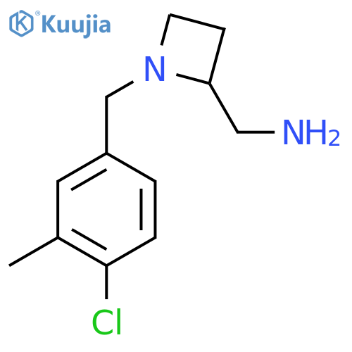{1-(4-chloro-3-methylphenyl)methylazetidin-2-yl}methanamine structure