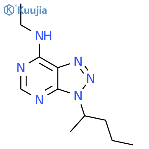 N-ethyl-3-(pentan-2-yl)-3H-1,2,3triazolo4,5-dpyrimidin-7-amine structure