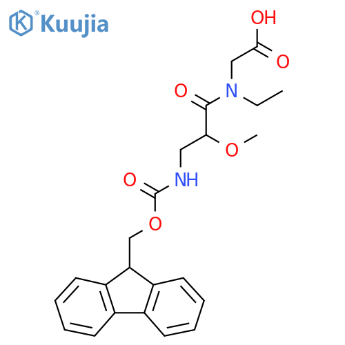 2-N-ethyl-3-({(9H-fluoren-9-yl)methoxycarbonyl}amino)-2-methoxypropanamidoacetic acid structure
