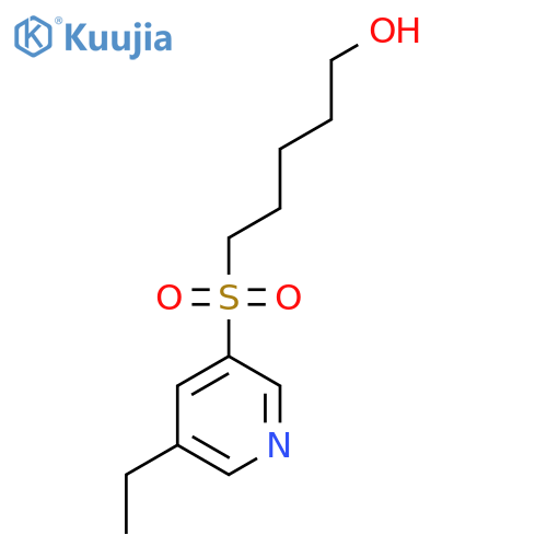 5-(5-ethylpyridin-3-yl)sulfonylpentan-1-ol structure