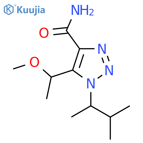 5-(1-methoxyethyl)-1-(3-methylbutan-2-yl)-1H-1,2,3-triazole-4-carboxamide structure