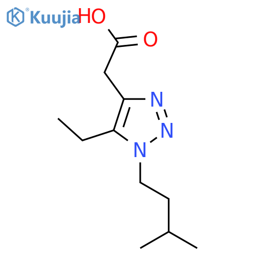 2-5-ethyl-1-(3-methylbutyl)-1H-1,2,3-triazol-4-ylacetic acid structure