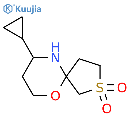 9-cyclopropyl-6-oxa-2lambda6-thia-10-azaspiro4.5decane-2,2-dione structure