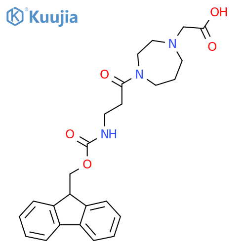 2-{4-3-({(9H-fluoren-9-yl)methoxycarbonyl}amino)propanoyl-1,4-diazepan-1-yl}acetic acid structure