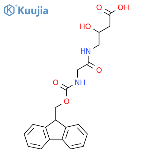 4-2-({(9H-fluoren-9-yl)methoxycarbonyl}amino)acetamido-3-hydroxybutanoic acid structure
