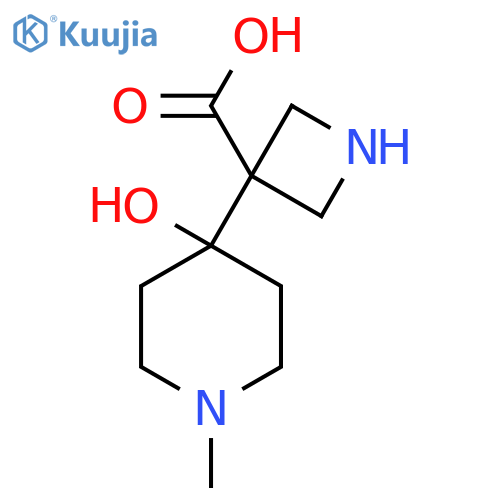 3-(4-hydroxy-1-methylpiperidin-4-yl)azetidine-3-carboxylic acid structure