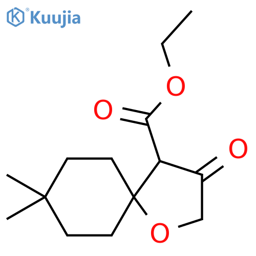 ethyl 8,8-dimethyl-3-oxo-1-oxaspiro4.5decane-4-carboxylate structure