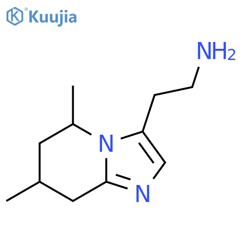 2-{5,7-dimethyl-5H,6H,7H,8H-imidazo1,2-apyridin-3-yl}ethan-1-amine structure