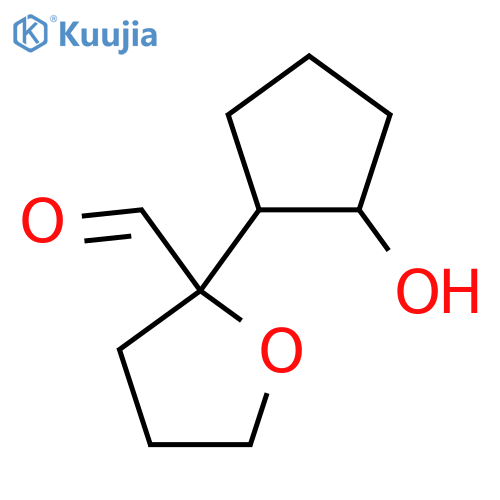 2-(2-hydroxycyclopentyl)oxolane-2-carbaldehyde structure
