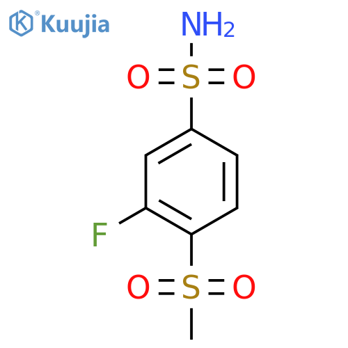 3-fluoro-4-methanesulfonylbenzene-1-sulfonamide structure