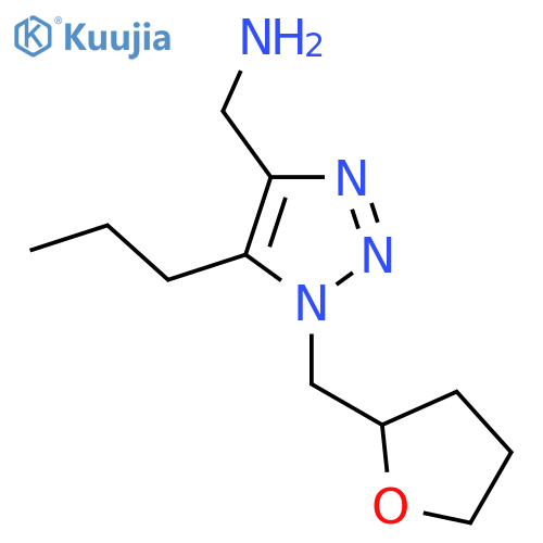 {1-(oxolan-2-yl)methyl-5-propyl-1H-1,2,3-triazol-4-yl}methanamine structure