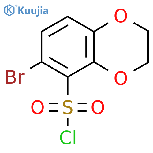 6-bromo-2,3-dihydro-1,4-benzodioxine-5-sulfonyl chloride structure