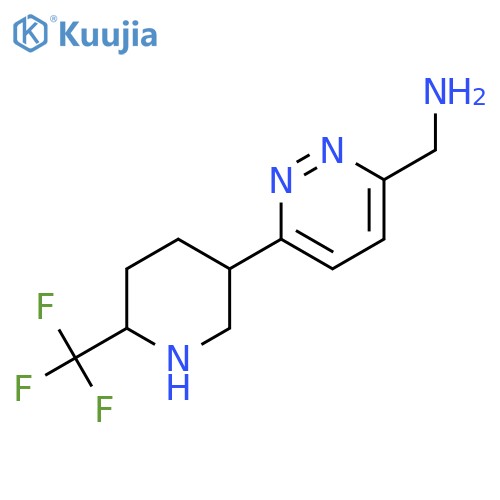 {6-6-(trifluoromethyl)piperidin-3-ylpyridazin-3-yl}methanamine structure