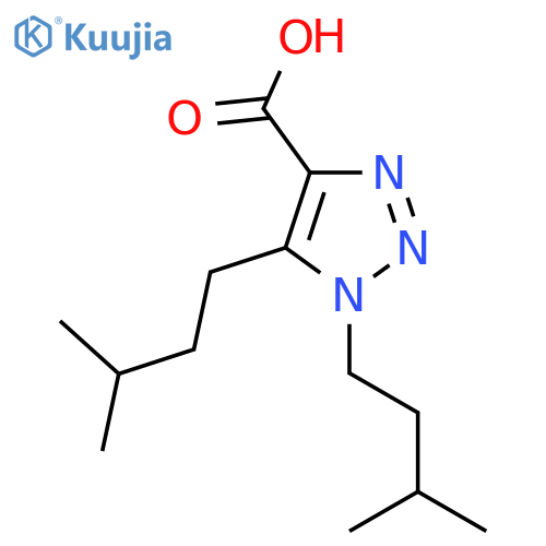 bis(3-methylbutyl)-1H-1,2,3-triazole-4-carboxylic acid structure