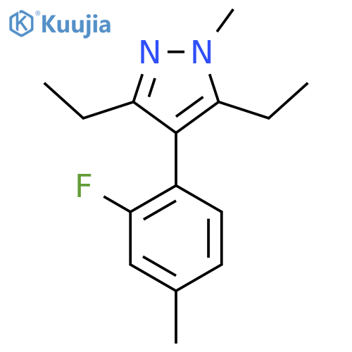 3,5-diethyl-4-(2-fluoro-4-methylphenyl)-1-methyl-1H-pyrazole structure