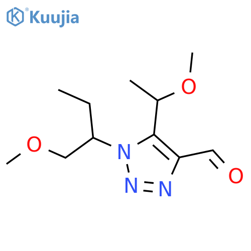 1-(1-methoxybutan-2-yl)-5-(1-methoxyethyl)-1H-1,2,3-triazole-4-carbaldehyde structure