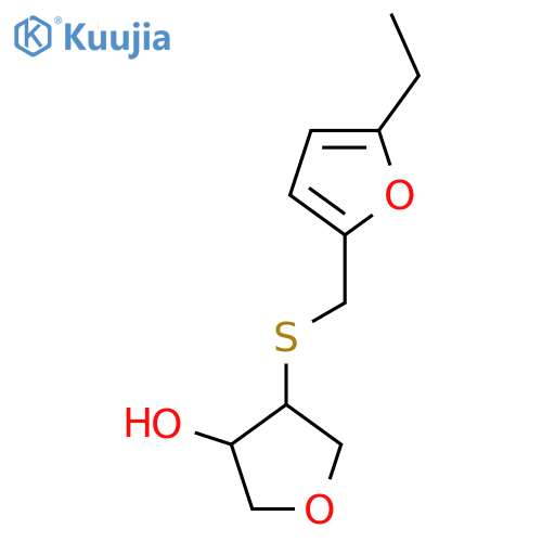 4-{(5-ethylfuran-2-yl)methylsulfanyl}oxolan-3-ol structure