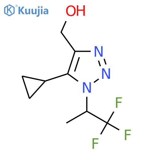 5-cyclopropyl-1-(1,1,1-trifluoropropan-2-yl)-1H-1,2,3-triazol-4-ylmethanol structure